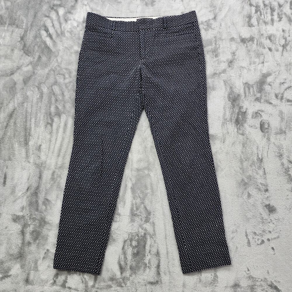 Banana Republic Pants Womens 4 Black White Dash Stitch Sloan Fit Mid Rise Skinny